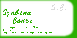 szabina csuri business card